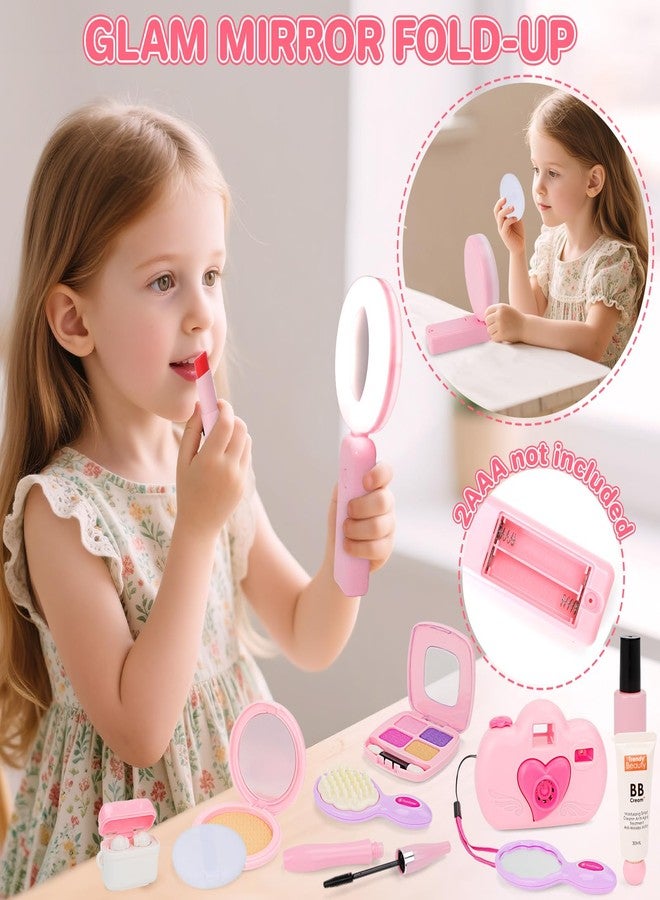 deAO Play Purse for Little Girls, Toddler Purse with Toy Camera Includes Handbag, Wallet, Pretend Make up Birthday Gift for Kids Girls 3 4 5 6 + - Image 2